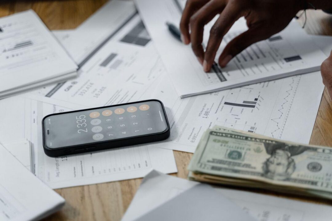 Person doing their taxes